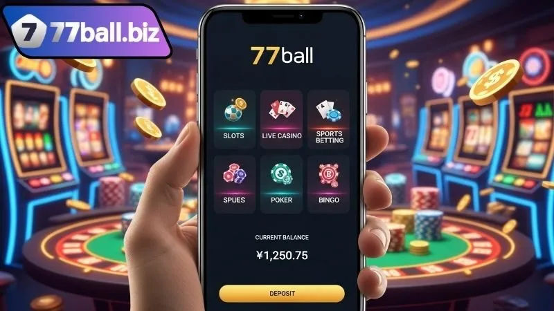 77BALL – Trải nghiệm cá cược hiện đại của nhà cái 77 BALL 11 Kho trò chơi hấp dẫn ở 77BALL